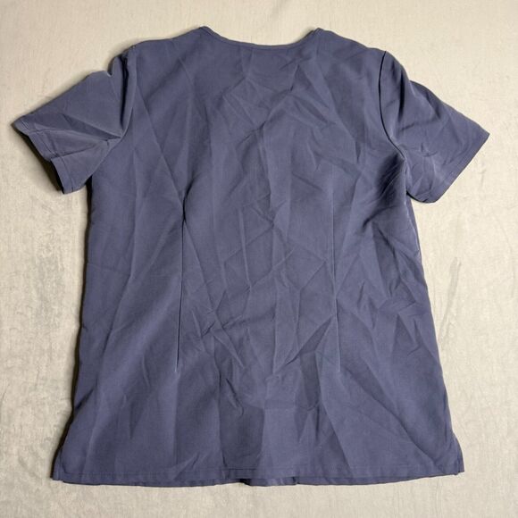 Figs Women's V-Neck Scrub Top in Blue - Picture 4 of 7